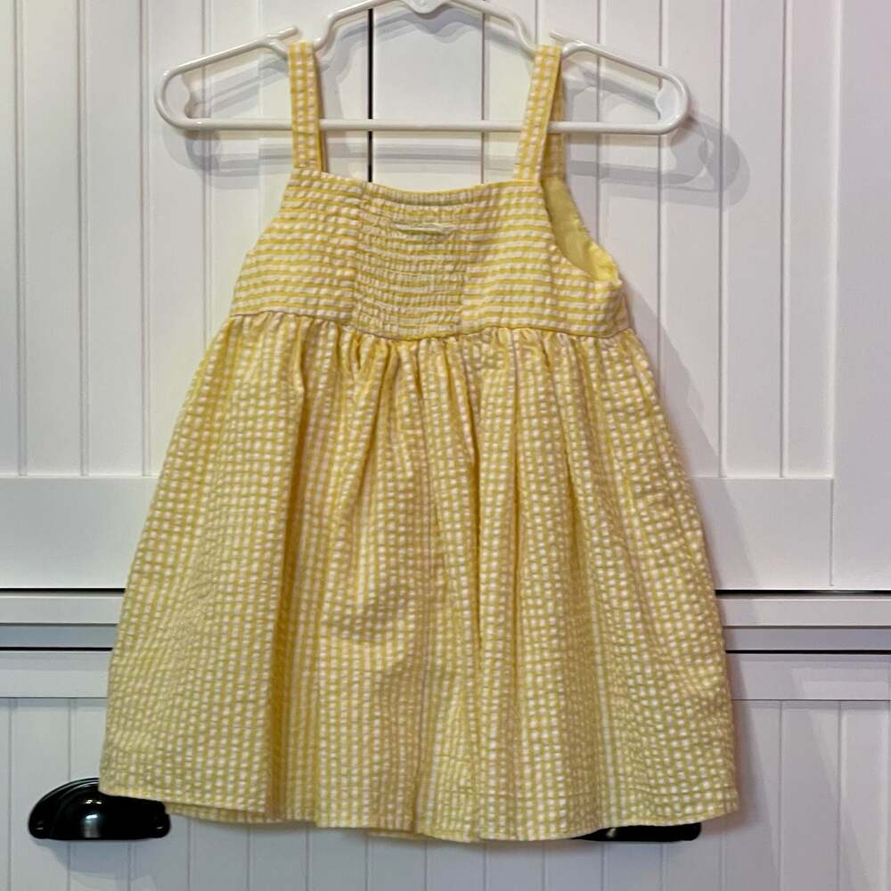 Counting Daisies Infant Girls Gingham Embroidered Star Dress & Bloomers 2pc Set - Picture 2 of 8